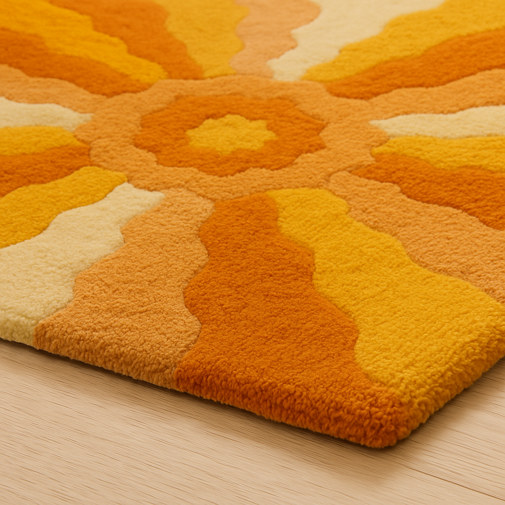 Radiant Sunburst – Retro Rug
