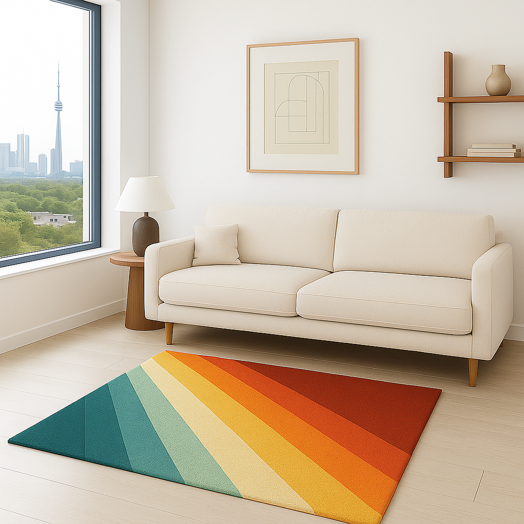 Corner Rainbow – Retro Rug