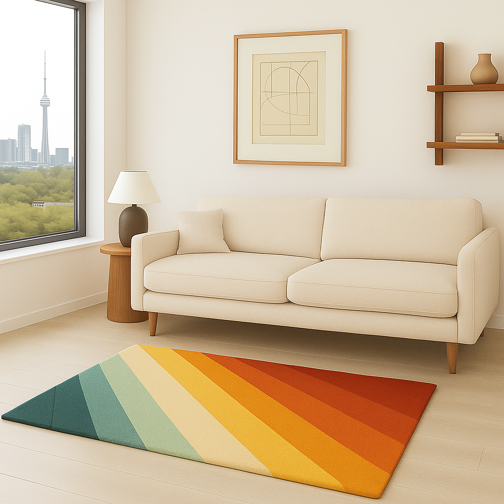 Corner Rainbow – Retro Rug