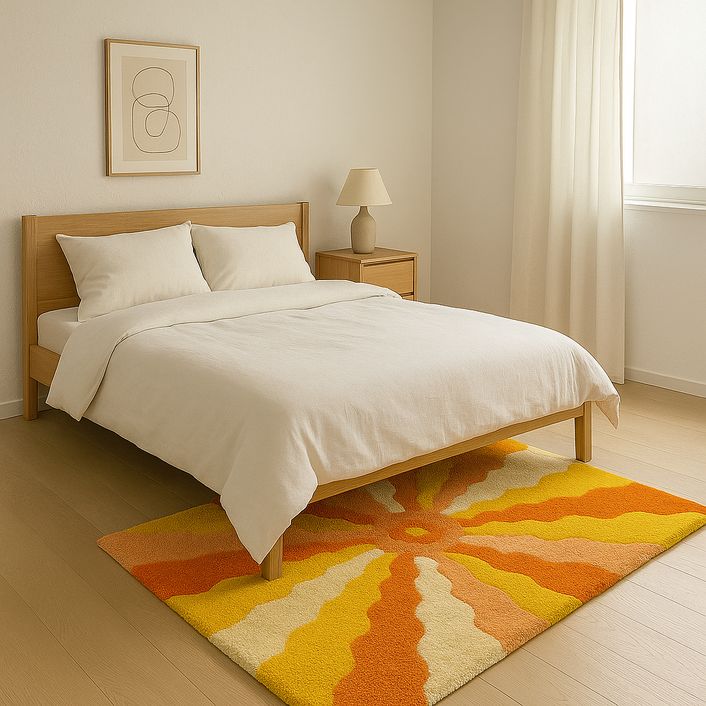 Radiant Sunburst – Retro Rug