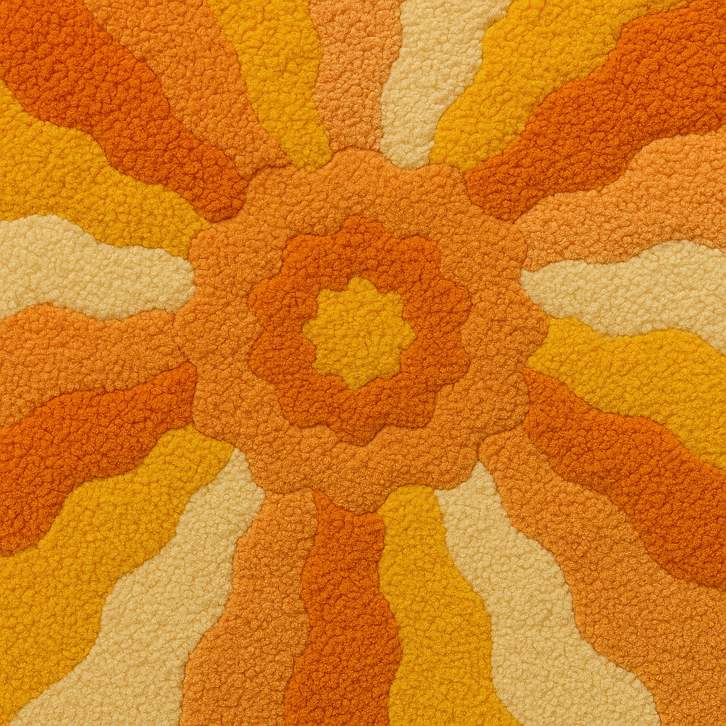 Radiant Sunburst – Retro Rug