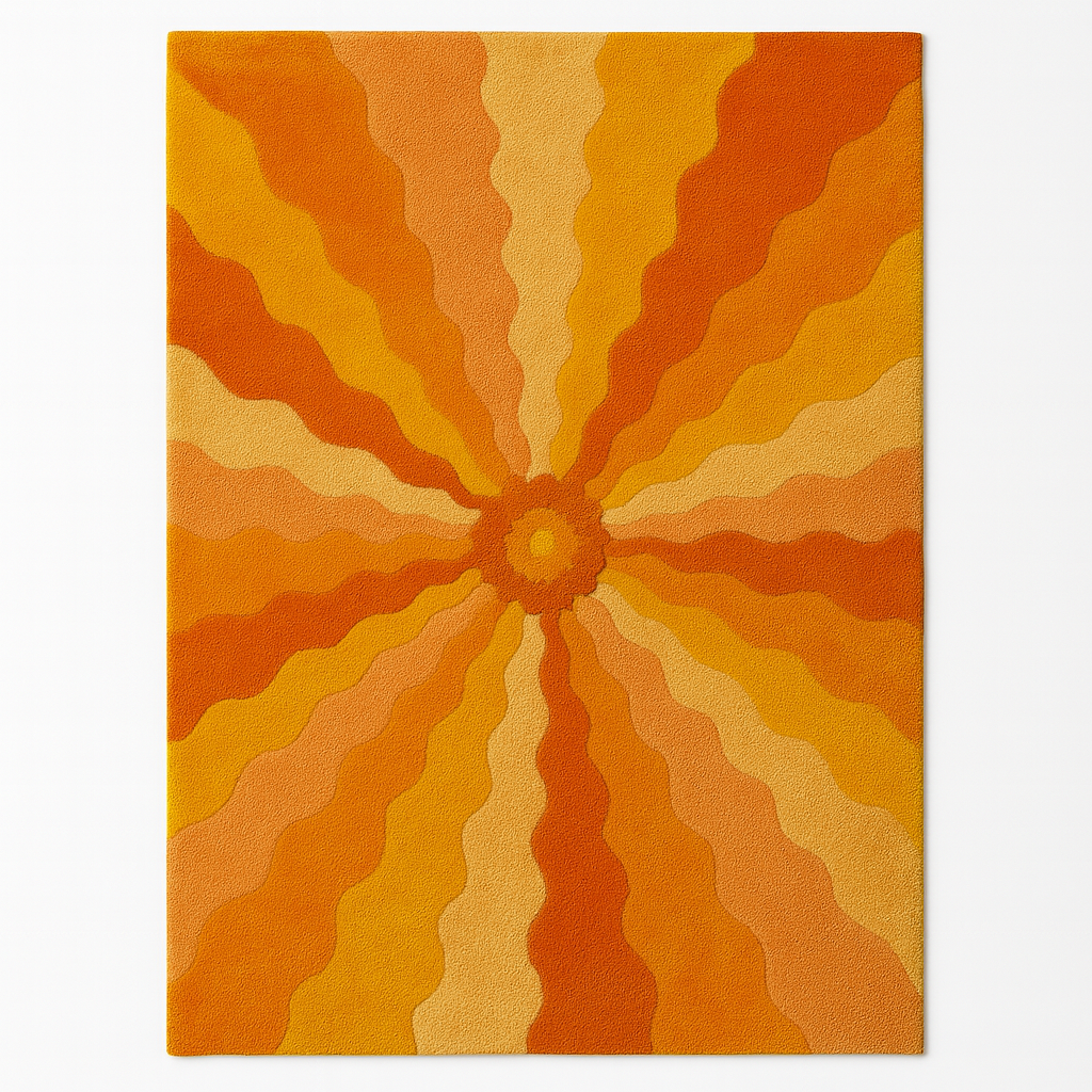 Radiant Sunburst – Retro Rug