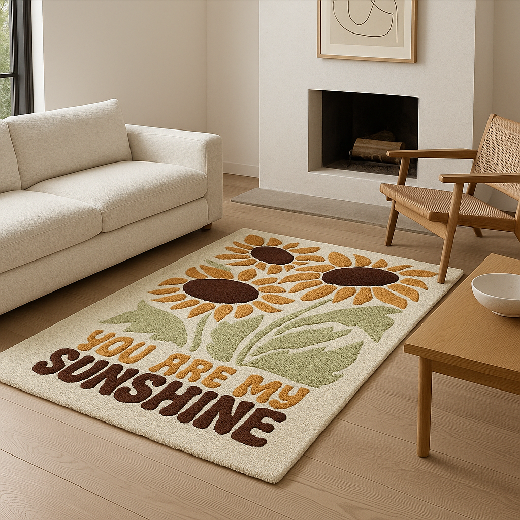 Sunflower Sunshine – Retro Rug