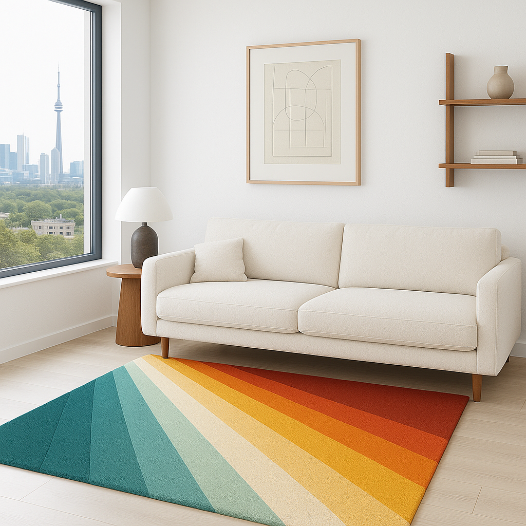 Corner Rainbow – Retro Rug