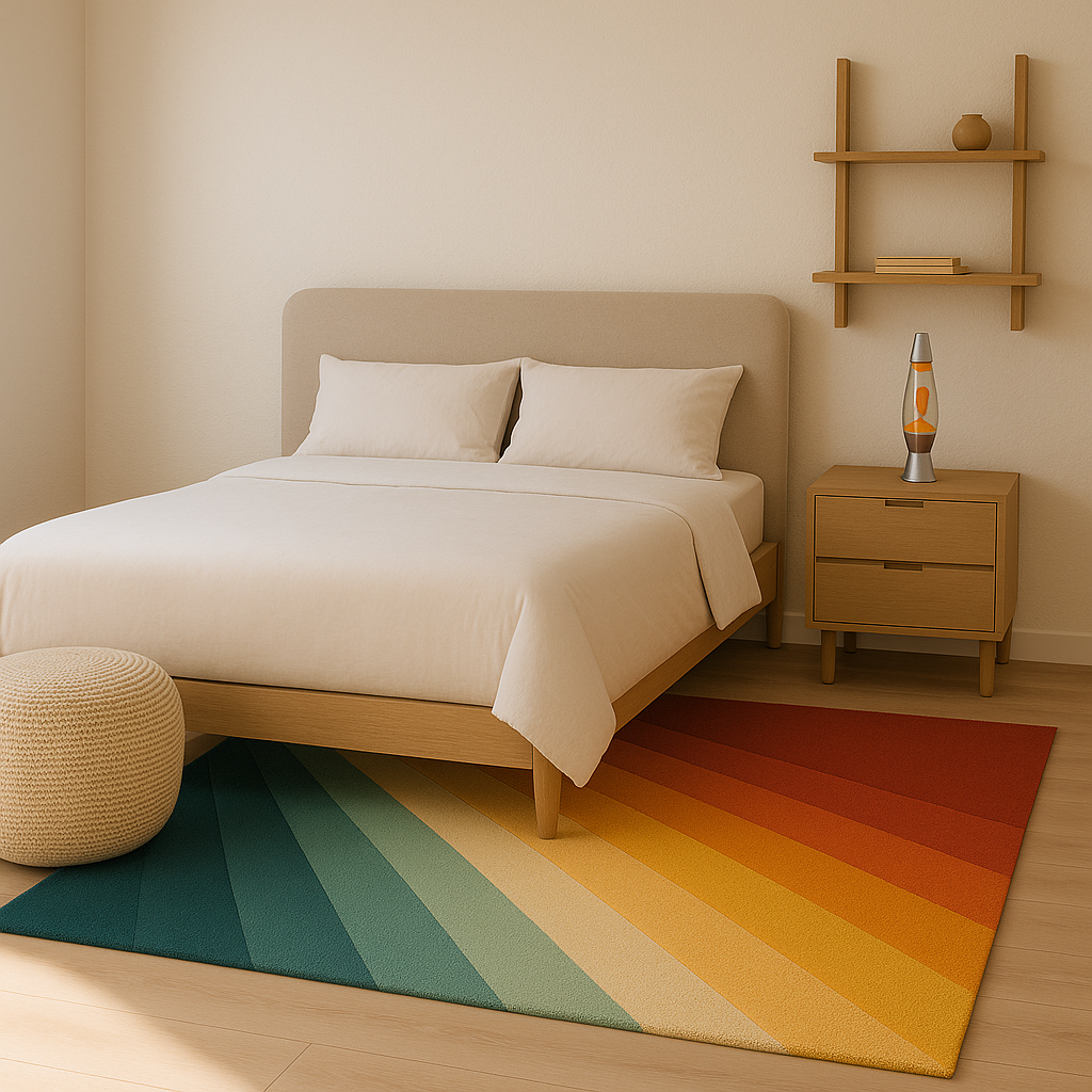 Corner Rainbow – Retro Rug