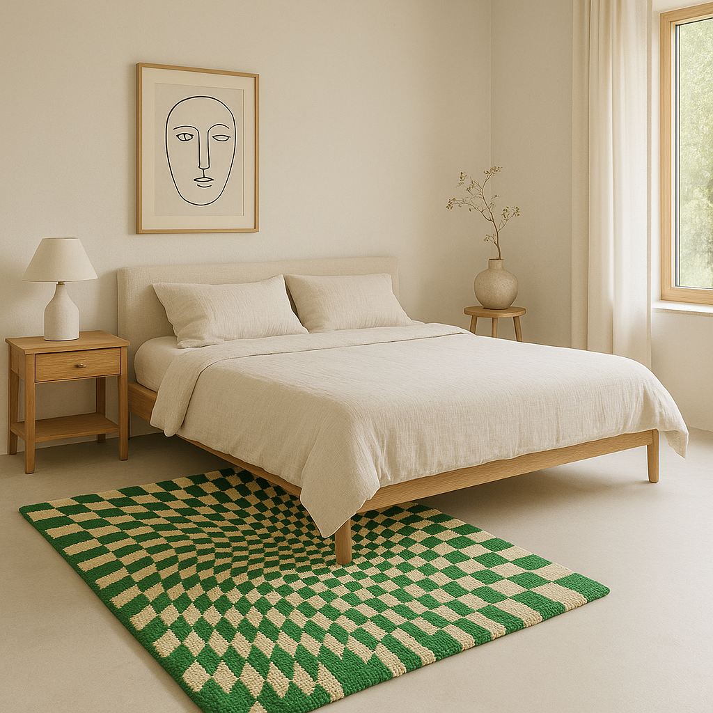 Warped Checkers – Retro Rug