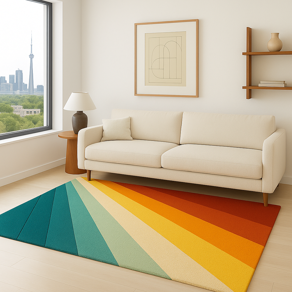 Corner Rainbow – Retro Rug