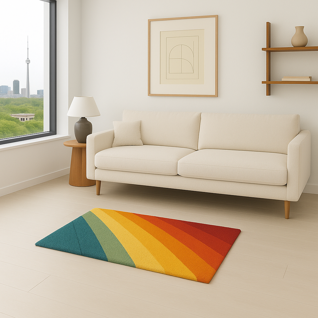Corner Rainbow – Retro Rug