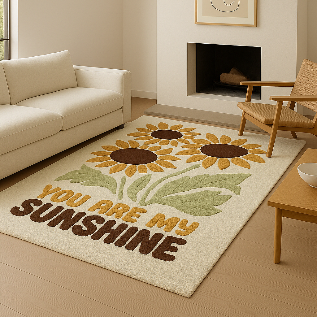 Sunflower Sunshine – Retro Rug