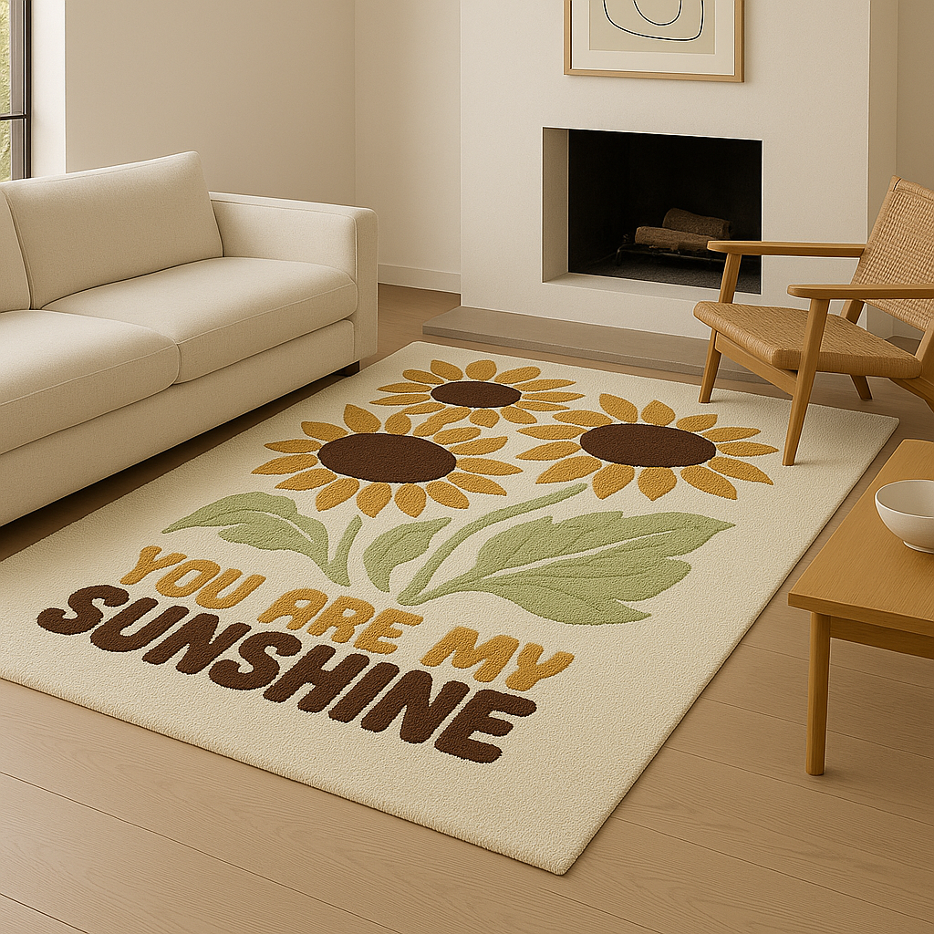 Sunflower Sunshine – Retro Rug
