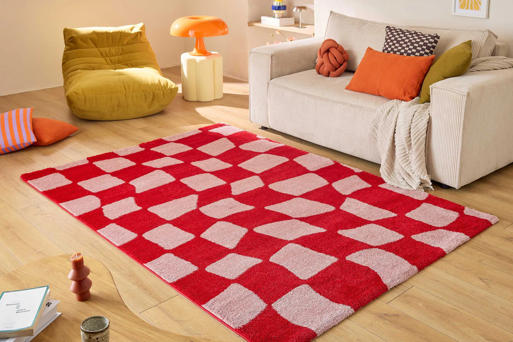 Scarlet Checkered Rug