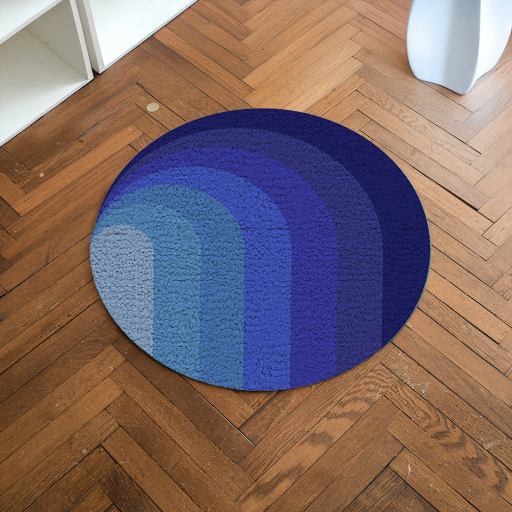 Retro Blue Vibes Rug