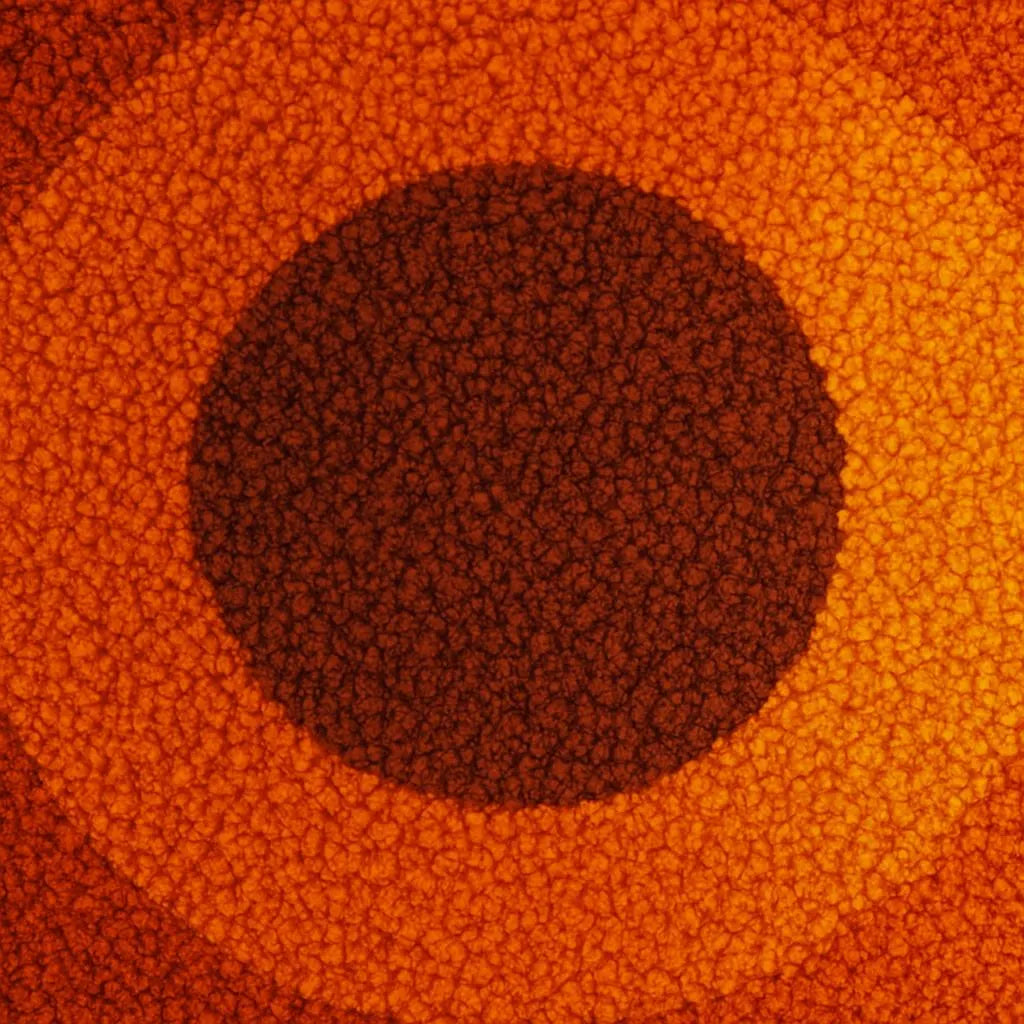 70s Vintage Circular Rug – Chromatic Circle Retro Style