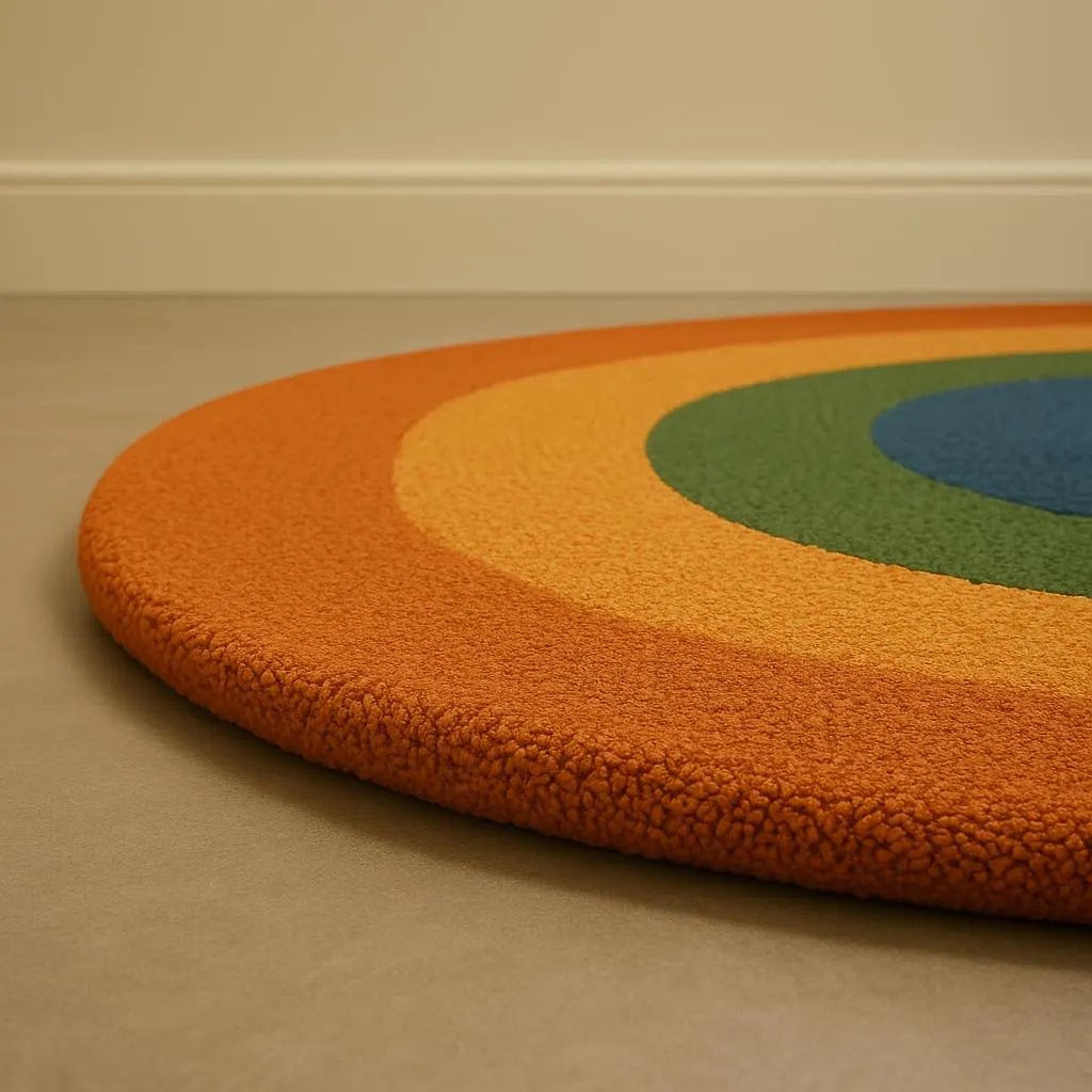 Vintage 70's Oval rug - Retro gradient