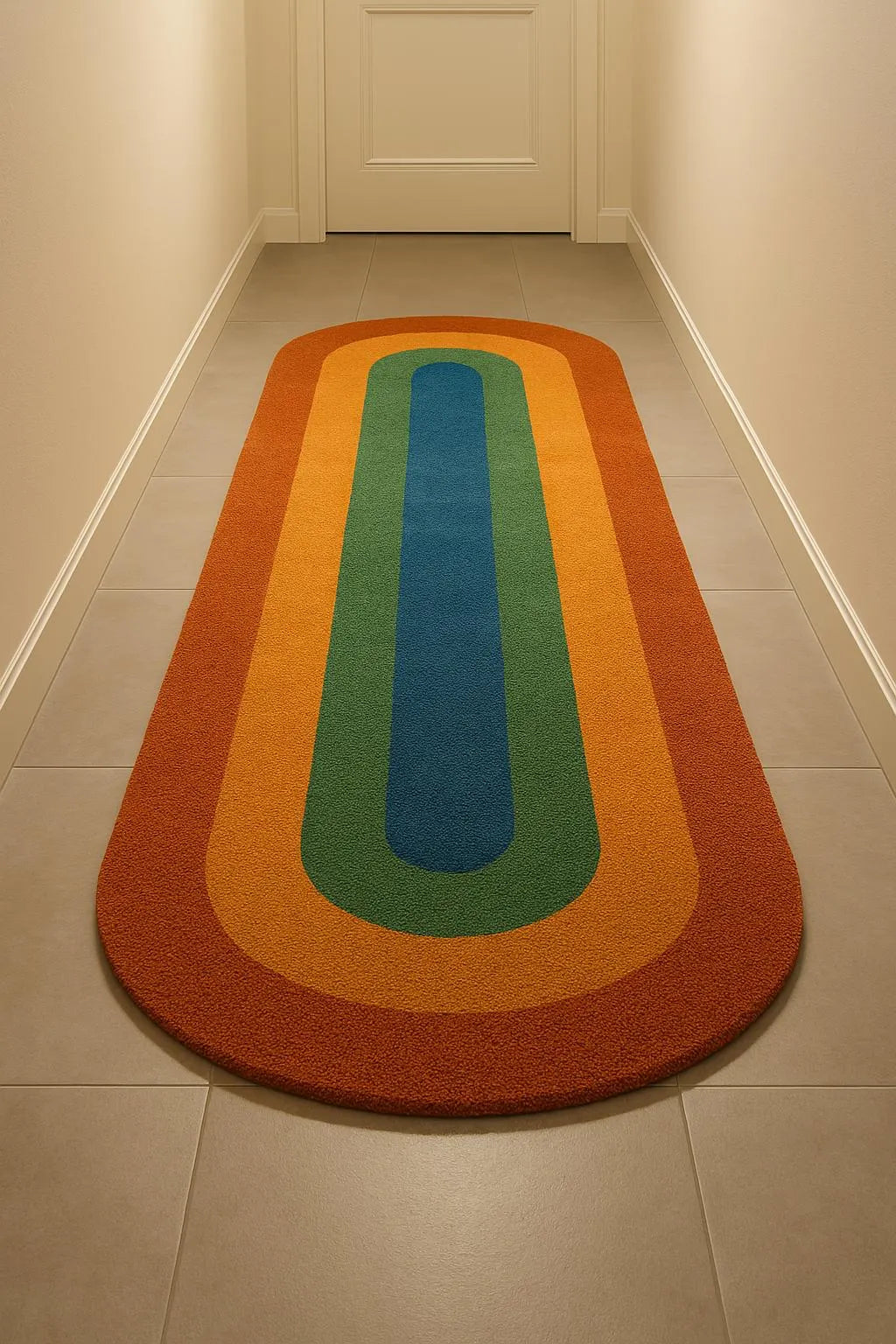 Vintage 70's Oval rug - Retro gradient