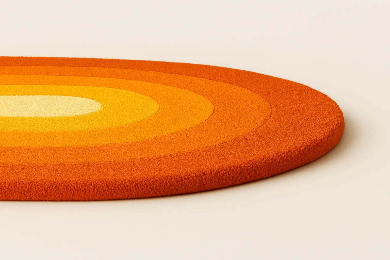 Oval carpet Vintage 70's - Retro Sunset gradient